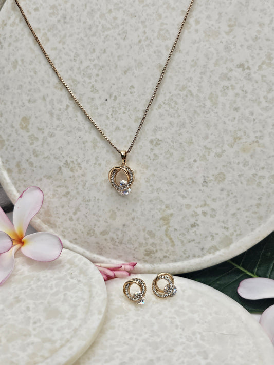 Rosegold Pendant set