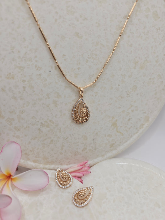 Rosegold pendant set
