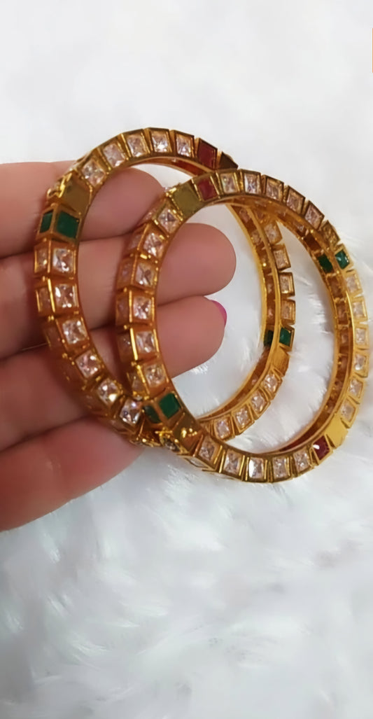 3 side daimond bangles