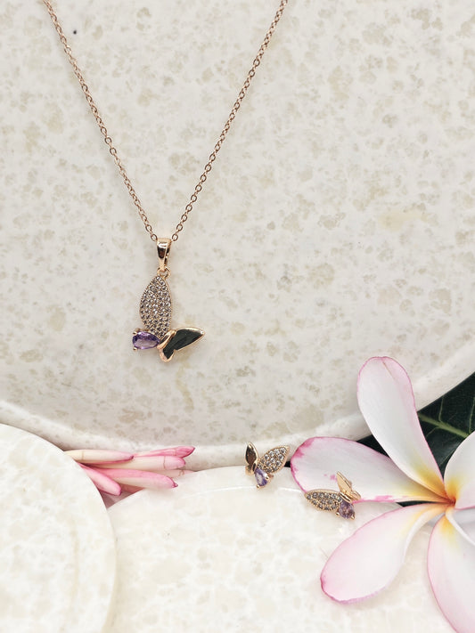 Butterfly pendant set