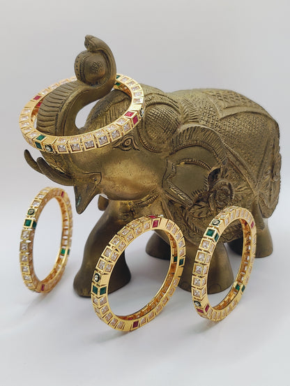 3 side daimond bangles