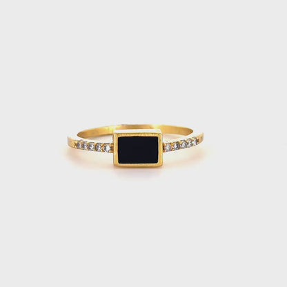 Black minakari ring
