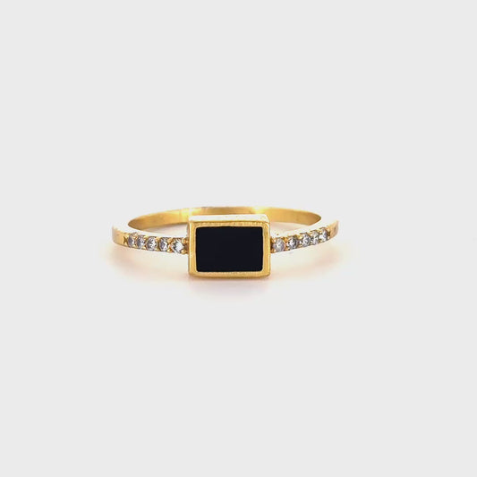 Black minakari ring