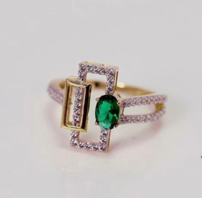 Square solitar ring