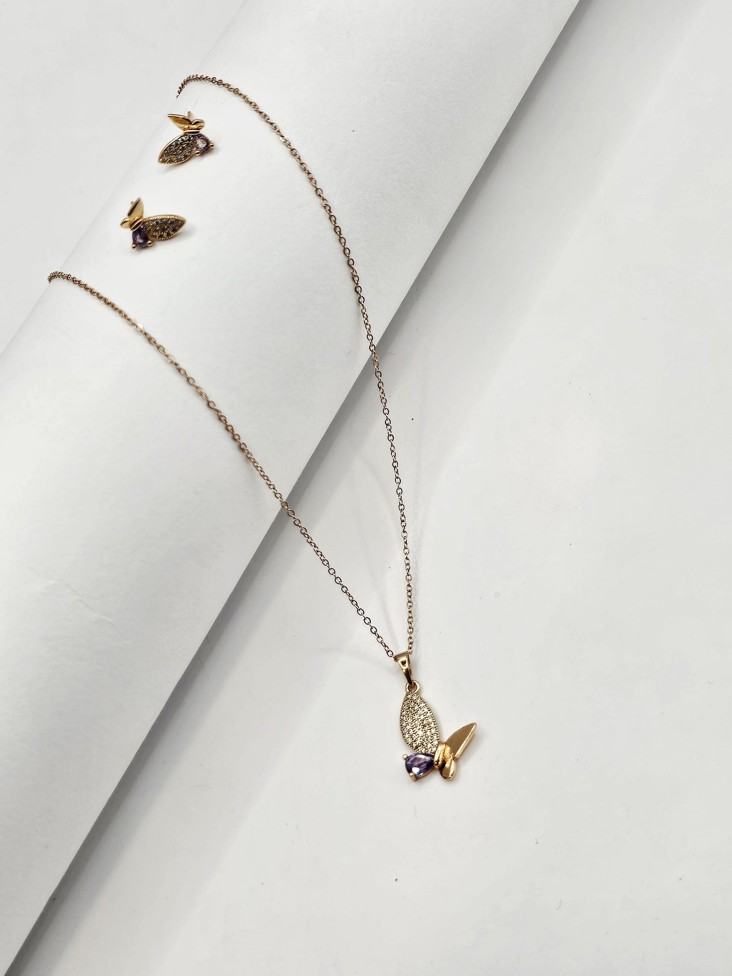 Butterfly pendant set
