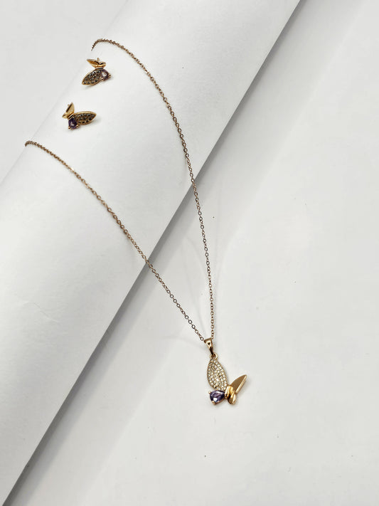 Butterfly pendant set