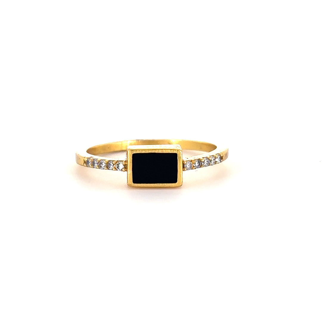 Black minakari ring
