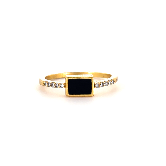 Black minakari ring