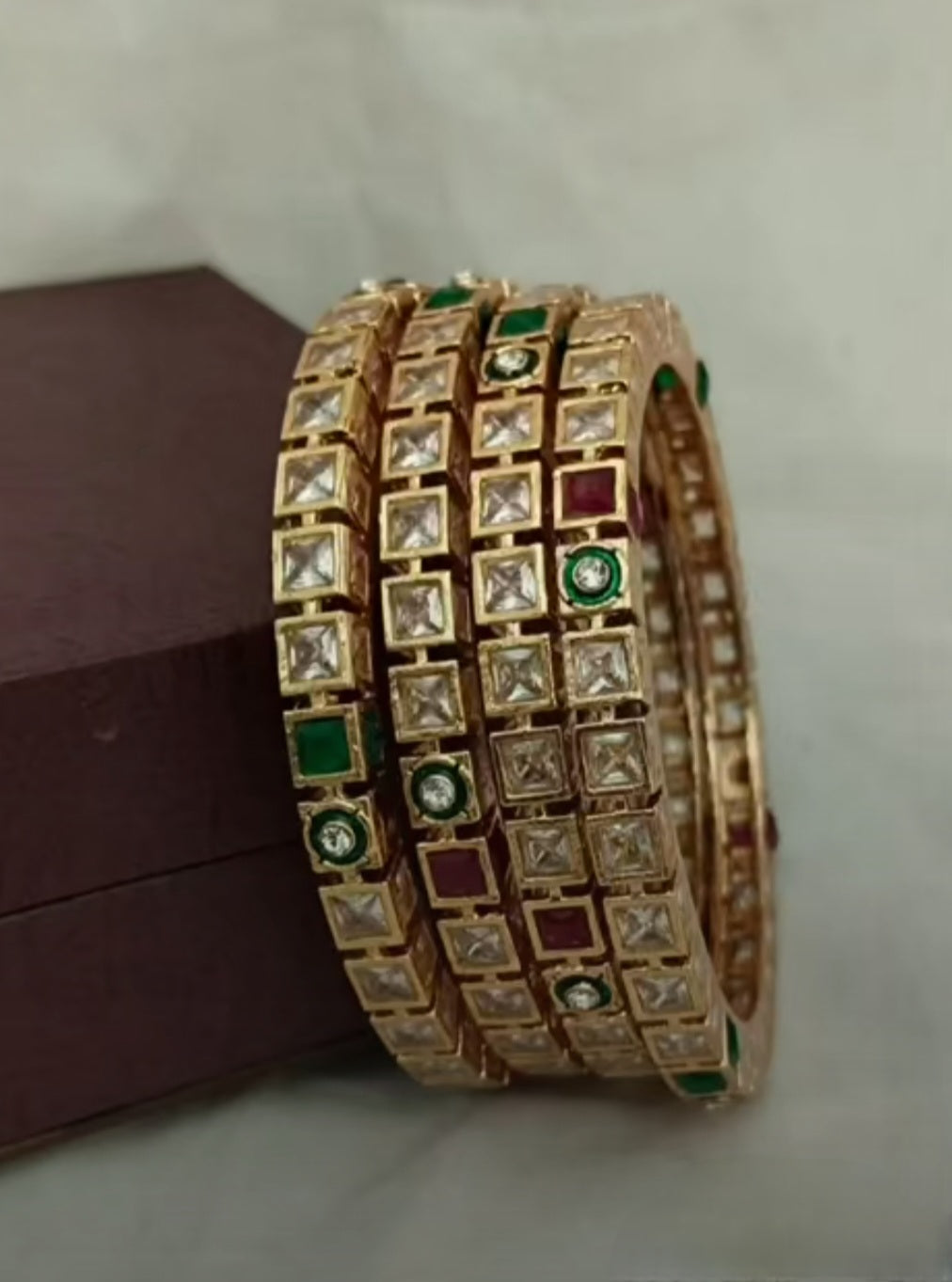 3 side daimond bangles