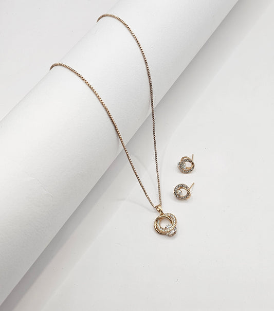 Rosegold Pendant set